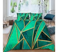 3D Printed Luxury Green Marble Duvet Cover Set Double size,Soft Microfiber Hypoallergenic Modern Bedding Set with Pillowcase, Quilt Cover with Zipper for Kids, Teens, Adults2e130