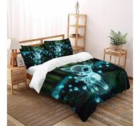 3D Printed Magic Deer Duvet Cover Wild Land Animal Bedding Set 3Pcs Soft Microfiber with Pillowcases,Hidden Zipper for Boys And Girls Super King（260x220cm） Room Decor