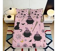 3D Printed Magic Pattern Fitted Sheet Microfiber Deep Pocket Bedroom Bedding Magic Elements Mattress Fitted Cover Non-Slip 120x200x25cm