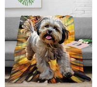 3D Printed Maltese Throw Blanket Fluffy Soft Cozy Super Soft Cozy Fuzzy Warm Throws with Anti-wrinkle/anti-tarnishing Lightweight Kids Boys Girls Christmas Birthday Present Present 60x80inch(150x200cm