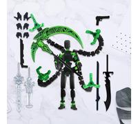 3D Printed Mannequin Toys, Action Figure Already Assembly, Multis-Jointed Movable Model With 3 Hand Types And 7 Tool Options, Home Desktop Decorations For Game Lovers