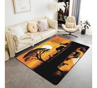 3D Printed Mat Rugs Anti-Slip Rug Carpet Home Decoration Print Bedroom Non-Slip Floor Rug - Animals Elephant Giraffe 80 X 120 Cm - Polyester Soft Touch Easy Clean With Rubber Backing -7780219769868