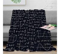 3D Printed mathematical formulas Thermal Blanket Microfiber Warm Thermal Bedding Soft educational chalkboard Fluffy Blanket Luxurious Gift for Friends Colleagues Loved Ones 80×90inch(200x230cm)