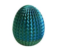 3D Printed Maze Dragon Egg Puzzle Box with Hidden Storage Cavity, Mechanical Brain Teaser Toy for Easter Birthday Gifts, Corrugated Textured Secret Container, 8cm Multi-Colour PLA Ornament Green