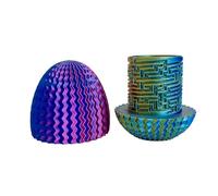 3D Printed Maze Egg,Maze Game with Hidden Compartment,Reusable Money Puzzle Box for Cash,for Kids Adults Home Office Decoration Desk Toy (color 3)