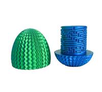 3D Printed Maze Egg,Maze Game with Hidden Compartment,Reusable Money Puzzle Box for Cash,for Kids Adults Home Office Decoration Desk Toy (Green)