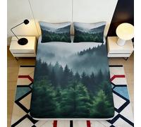 3D Printed Meadow Flower Fitted Sheet Microfiber Non-Slip Deep Pocket Bedding Meadow Flower Mattress Fitted Cover Washable Small Double（140x200cm）