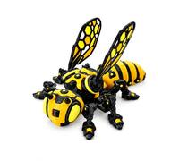 3D Printed Mechanical Bee Figurine, Articulated Cyber Insect with Movable Wings & Joints, Futuristic Bee Desk Decor, PLA Collectible Model for Sci-Fi Gifts, Office Shelf Decoration