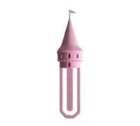 3D Printed Medieval Castle Spire Bookmark, Durable Lightweight PLA Plastic Paper Clip Page Marker, Fantasy Reading Stationery Accessory, Unique Fairy Tale Gift for Students Book Lovers Pink