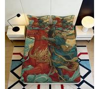3D Printed Medieval Knight Battle Fitted Sheet Microfiber Soft Bed Cover for Bedroom Guest Room Decor Protection 90x200x25cm