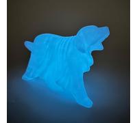 3D Printed Memorial Ethereal Glowing Dog Spirit Sculpture, Glow-in-The-Dark Ghost Dog Statue, Dog Remembrance Gift for Dog Lovers & Heartwarming Halloween Decor (Glowing blue)