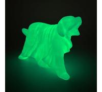 3D Printed Memorial Ethereal Glowing Dog Spirit Sculpture, Glow-in-The-Dark Ghost Dog Statue, Dog Remembrance Gift for Dog Lovers & Heartwarming Halloween Decor (Glowing green)