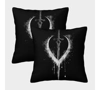 3D Printed Middle Age Throw Pillow Covers Dinosaurs Square Cushion Cover Garden Cushion Super Soft Pack of 2 for Sofa Couch Bed 50x50cm