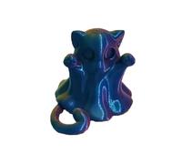 3d Printed Mini Animals 3-d Printed Toys Ghost Kitten for Halloween Decoration Creating an Atmosphere (Laser Blue Green)