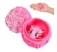 3D Printed Mini Turtle,Mystery 3D Printed Rose Egg with Articulated Turtle Inside, Adults Kids Fidget Toys Birthday Christmas, Multi Color for Home Office Decor (Colorful Suit)