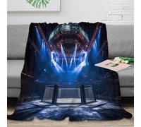 3D Printed MMA arena setup Fluffy Blanket Microfiber Soft Cosy Bedding Warm sports event lighting Throw Blanket Anti Static Wrinkle Resistant for Couples Families Guests 80×90inch(200x230cm)