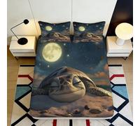 3D Printed Monkey Rider Fitted Sheet Microfiber Soft Bedroom Decor Punk Universe Knight Bed Cover Anti-Slip Machine Washable for Home Dorm Guest Room 90x200x25cm