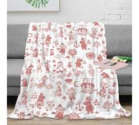 3D Printed Moomin characters Cosy Throw Microfiber Warm Thermal Bedding Soft Scandinavian cartoon Couch Blanket Machine Washable No Shedding for Adults Couples Households 60x80inch(150x200cm)