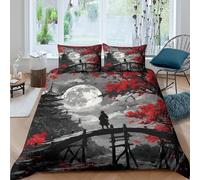 3D Printed Moon Bridge Quilt Cover, Microfiber Duvet Cover Hidden Zipper