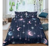 3D Printed Moon Duvet Cover, Microfiber Bedding Cover Hidden Zipper for