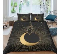 3D Printed Moon Duvet Cover, Microfiber Comforter Cover Hidden Zipper for