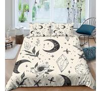 3D Printed Moon Duvet Cover, Microfiber Comforter Cover Hidden Zipper for
