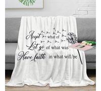 3D Printed Motivational quote Thermal Blanket Microfiber Ultra Warm Bedding Soft Inspirational wall art Cozy Throw Blanket Lightweight All Season for Homeowners Renters Adults 80×90inch(200x230cm)