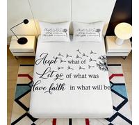 3D Printed Motivational Words Fitted Sheet Microfiber Deep Pocket Non-Slip Bedroom Bedding Inspirational Mattress Fitted Cover 120x200x25cm