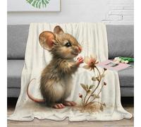 3D Printed Mouse Blankets Soft And Warm Super Soft Cozy Fuzzy Warm Throws with Anti-wrinkle/anti-tarnishing Lightweight Kids Boys Girls Christmas Birthday Present Present 60x80inch(150x200cm)
