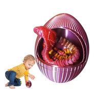3D Printed Movable Snake in the Egg - Flexible Fidget Animal, Reptile Model with Swivel | Executive Desk Toy for Home Office, Sensory Fidget Adults and Children, Stress Relief