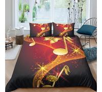 3D Printed Music Notes Duvet Cover, Microfiber Comforter Cover Hidden