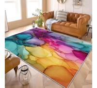 3D Printed Non Shedding Rugs Abstract Ink Painting Home Decoration Bedroom Non-Slip Floor Carpet 80x150 cm Colorful Soft flannel Material Easy Clean With Machine Washable Floor Mat