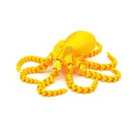 3D Printed Octopus Articulated Octopus Toy Creative Octopus Decorative Articulated Animal Model for Home Office Decor (Gold, 27cm)