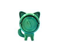 3D Printed One-Eye Cat Toy.3D Printed Cat Model with Rotating Eyes.Festival Toy.Home Executive Desk Toy.One-eyed Cat Toy for Relaxation (Green, One Size)