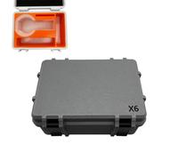 3D Printed Organizer for Insta360 X6,Storage Case with TPU Liner Sponge Padding Shockproof Waterproof Scratch Resistant Snap Closure，Dark Gray Style B