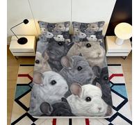 3D Printed Owl Pattern Fitted Sheet Microfiber Deep Pocket Non-Slip Bedroom Bedding Owl Mattress Fitted Cover Full Wrap Washable Single（100x200cm）