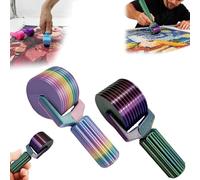 3D Printed Painting Roller Tool,Pressure Diamond Wheel Fixer,DIY Craft Tool,Painting Press Roller for Craft and Painting Projects (Green+Purple)