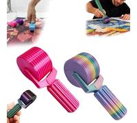 3D Printed Painting Roller Tool,Pressure Diamond Wheel Fixer,DIY Craft Tool,Painting Press Roller for Craft and Painting Projects (Purple+Pink)