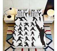 3D Printed Panda DJ Fitted Sheet Microfiber Deep Pocket Non-Slip Bedroom Panda Mattress Fitted Cover Washable 180x200x25cm