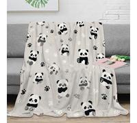 3D Printed Panda illustrations Bedding Throw Microfiber Ultra Soft Warm Bedding Cartoon animal design Sofa Throw for Christmas Thanksgiving 80×90inch(200x230cm)