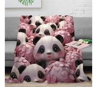 3D Printed Panda plush toys Fluffy Blanket Microfiber Ultra Soft Warm Bedding Cute cartoon Throw Blanket Wrinkle Resistant Machine Washable for Campers Travellers Families 70×80inch(180x200cm)