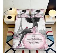 3D Printed Paris Fashion Fitted Sheet Microfiber Deep Pocket Non-Slip Bedroom Bedding Paris Mattress Fitted Cover Washable for All Ages 90x200x25cm
