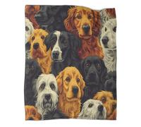 3D Printed Pattern Flannel Blanket Golden Retriever Cover Blanket Gift for Loved Ones Kids Friends 60x80inch(150x200cm)