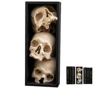3D Printed Pile of Skulls Gothic Book Nook Insert, Fantasy Skull Figurine Statue, Aesthetic Shelf Display Ornament for Library, Office Desk, Halloween Collectible Gift