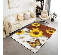 3D Printed Plant Sunflower Flower 100 X 200 Cm, Graffiti Rugs Living Room Crawling Mat Decorative Area Rugs For Living Room Bedroom, Non Slip Door Mat - Polyester Soft /222507839331