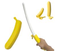 3D Printed Plastic Banana Wand,Extendable Banana Sword,Extendable Retractable Banana Sword Shaped Stretchable Prop Toy, Holiday Role-Playing Prop Funny Toy,New (white)