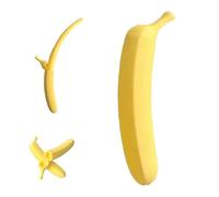 3D Printed Plastic Banana Wand,Extendable Banana Sword,Retractable Bananas Shaped Stretchable Toy,Funny Prop Sword Toys for Stress Relief Holiday Role-Playing Prop for Man Women (Yellow)