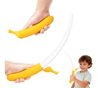 3D Printed Plastic Banana Wand, Extendable Banana Sword Retractable Sword Toy Holiday Role Playing Prop for Boys Girls (White)