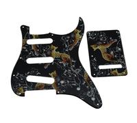 3D Printed Plastic Pickguard For Guitar Pickguard,Trem Cover And Screws Various Colors(Leopard Pattern)