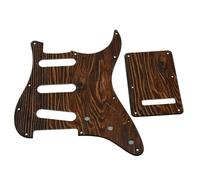 3D Printed Plastic Pickguard For Guitar Pickguard,Trem Cover And Screws Various Colors(Wood Pattern)